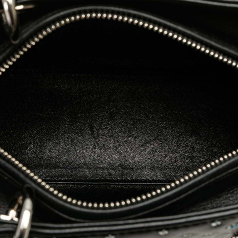Christian Dior Dior Embroidered Flower Handbag/Shoulder Bag, 2-Way, Black/Blu... - Picture 8 of 12